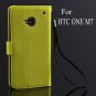 Fashion Cross Pattern Flip Leather Wallet Case For Htc One M7 With 1165426966-6-Red