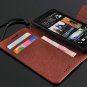 Fashion Cross Pattern Flip Leather Wallet Case For Htc One M7 With 1165426966-6-Red