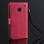 Fashion Cross Pattern Flip Leather Wallet Case For Htc One M7 With 1165426966-6-Red