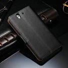 Wallet Style With Stand Genuine Leather Case For Sony Xperia Z L36 1857553247-1-Black