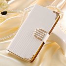 Luxury Shining Crystal Bling Wallet Leather Case For Nokia Lumia 5 32303926207-2-White