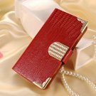 Fashion Wallet Style Bling Pu Leather Case For Motorola Moto G2 Xt 32227559161-5-red