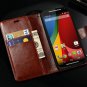 Deluxe Stand Wallet Style Leather Case For Motorola Moto G2 Xt1063 32263374062-2-brown case