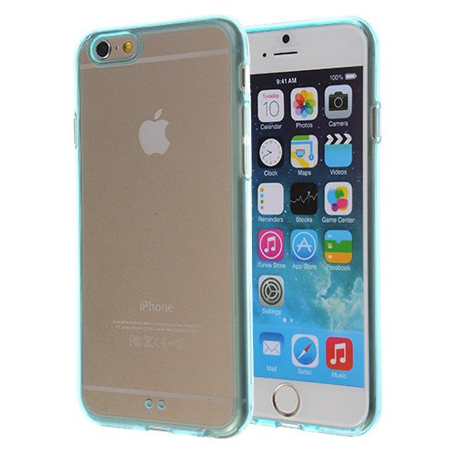 Phone Cases For Iphone 6 Case Silicon Candy Color Transparent Cove 2038642134-2-i6115Light Blue
