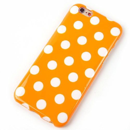 Phone Cases For Iphone 6 Case 4.7 Polka Dot Soft Silicon Cover Mob 32216770889-4-Orange