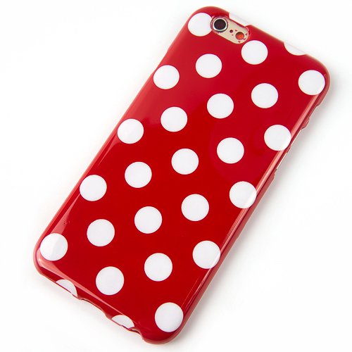 Phone Cases For Iphone 6 Case 4.7 Polka Dot Soft Silicon Cover Mob 32216770889-7-Red