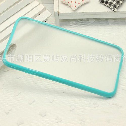Phone Cases For Iphone 6 Case Candy Color Transparent Package Edge 2038649102-2-i6117Blue