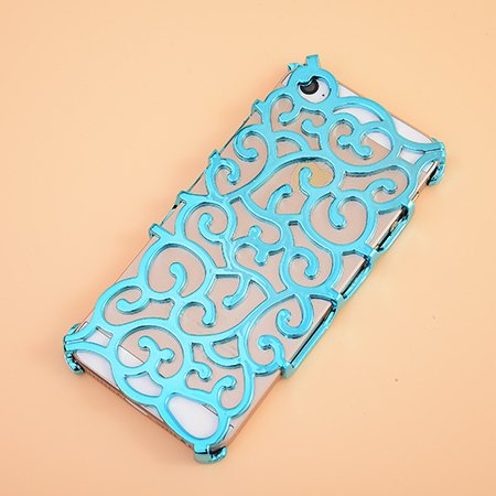 Phone Cases For Iphone 5 5S Case Engrave Flower Cover Mobile Phone 1588005436-5-Sky Blue