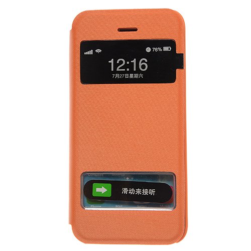 Phone Cases For Iphone 5 5S Case Luxury Open Face Slim Pouch Mobil 1577357581-5-Orange