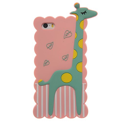 Phone Cases For Iphone 5 5S Case Lovely Giraffe Cartoon Cover Mobi 1574918732-1-5S13301Pink