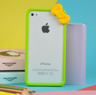 Phone Cases For Iphone 4S Case For Iphone 4 Cover Bowknot Bumper M 1790691903-4-Green