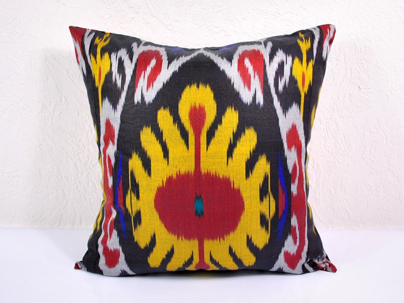 Ikat Pillow, Hand Woven Ikat Pillow Cover, Ikat throw pillows, Designer pillows, Decorative pillows,