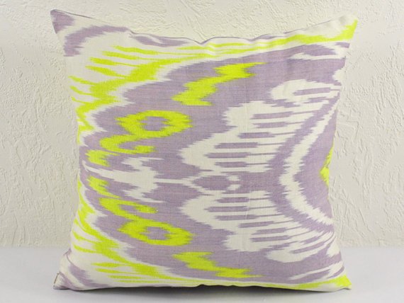 Ikat Pillow, Hand Woven Ikat Pillow Cover, Ikat throw pillows, Designer pillows, Decorative pillows,