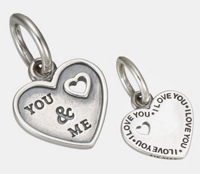 Authentic Pandora Sterling Silver Together Forever Hanging Charm 791430