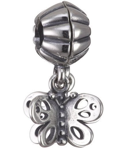 Authentic Pandora Best Friends Forever Butterfly Dangle Charm 790531