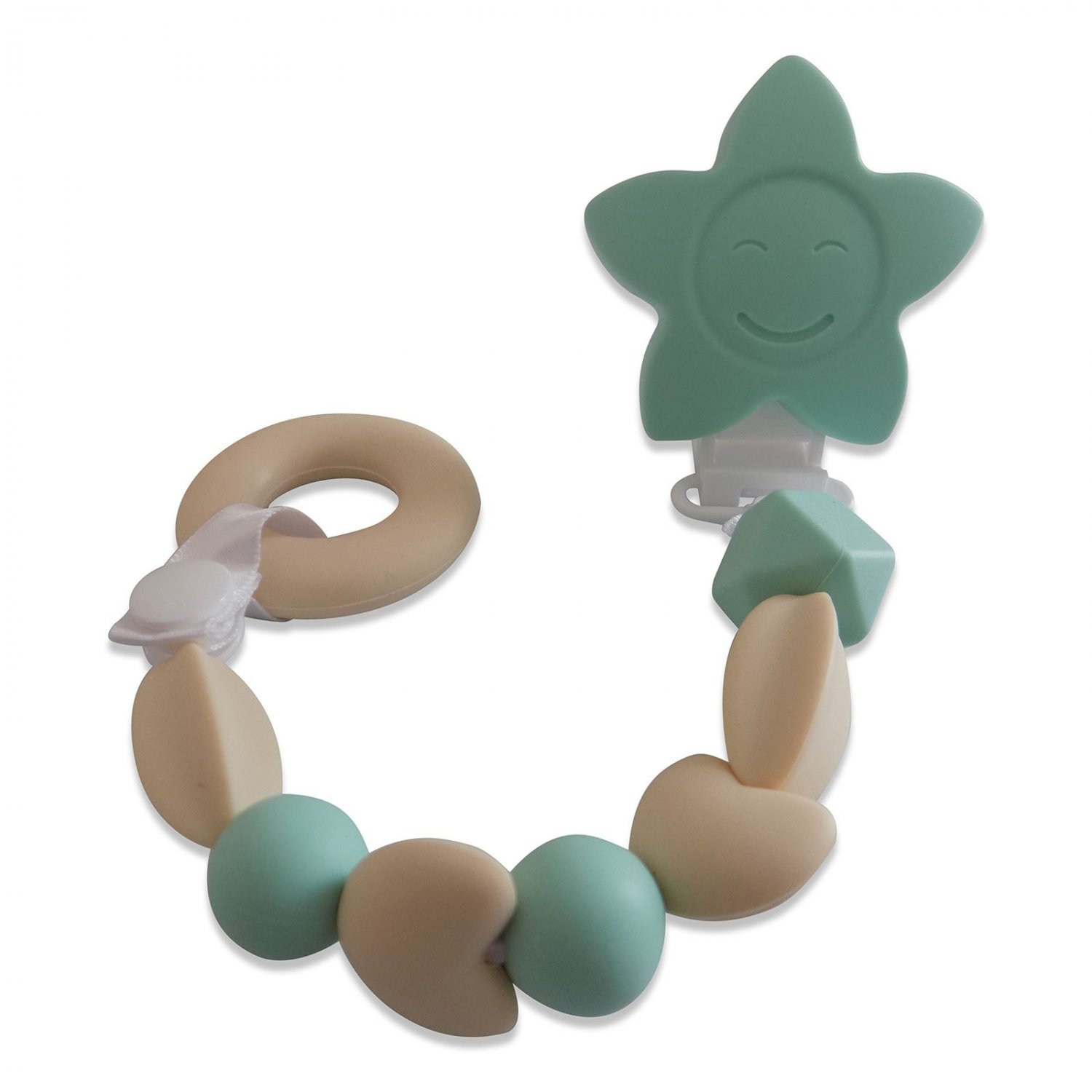 Best Pacifier Clip & Teething Toy For Baby Boys & GirlsMulti Colored