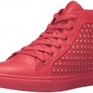 Steve Madden Women's Levels Fashion Sneaker, Red W Studs, 9.5 M US