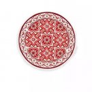 Q Squared Talavera in Roja BPA-Free Melamine Dinner Plate 10-1/2in Set of 4 Red