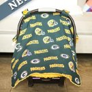 NEW Packers NFL Licensed Car Seat Canopy Baby Infant Newborn Cover Football Team