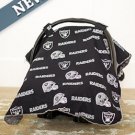 NEW Raiders NFL Licensed Car Seat Canopy Baby Infant Newborn Cover Football Team
