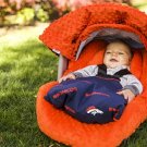Broncos NFL Licensed 5pc Whole Caboodle Car Seat Canopy Baby Infant Football
