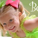 Purple Stripes Boutique 5 Inch Bow Hair Clip Super cute Girls baby