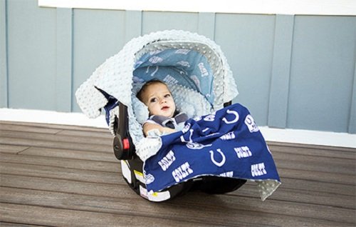 Colts NFL Licensed 5pc Whole Caboodle Car Seat Canopy Baby Infant Football
