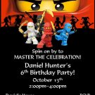 Ninjago Personalized Invitations ~ Style #1