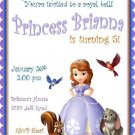 12 Custom Sofia the First Birthday Invitations ~ Style #3