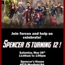 12 Printed Avengers Age of Ultron Invitations w/envelopes ~ NEW ~ #7