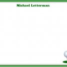 Classic Golf Personalized Flat Correspondence Cards Style #3