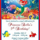 The Little Mermaid Birthday Invitations ~ Style #6