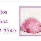 Pink High Heel Slipper Return Address Labels