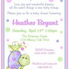 12 Sweet Turtle and Frog ~ Baby Shower Invitations~NEW