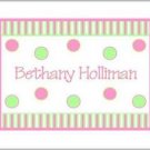 Bubbles-n-Stripes Personalized Notecards~ Many Colors!
