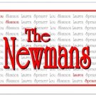 Repeating Family Name Note Cards~Stationery~Style #3