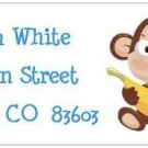 Baby Boy Monkey Return Address Labels