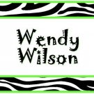 Zebra Print #2 Personalized Enclosure Gift Tags