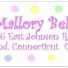 Bubble Gum Fun~Pastel Dot~ Return Address Labels