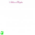 Personalized FLAT Notecards~ Preppy Lime Green and Hot Pink ~ NEW