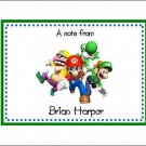 Mario Brothers Personalized Note~Thank Cards ~ Style #2
