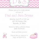 12 Printed Baby Wedding Bridal Birthday Shower Invitations ~ Chevron Stripes #2