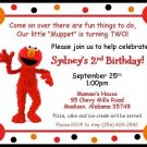Personalized Custom Elmo Birthday Invitations ~ Style #1