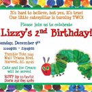 12 Custom The Very Hungry Caterpillar Invitations ~ Style #1