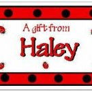 10 Personalized Gift STICKERS~ Polka Dot LADYBUGS!
