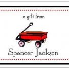 10 Personalized Gift STICKERS~ Little Red Wagon