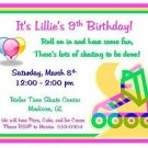 12 Colorful Roller Skating Birthday Invitations