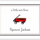 Little Red Wagon ~ Personalized Note or Thank You Cards