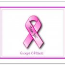 20 PINK RIBBON Personalized THANK YOU Cards ~ Style E