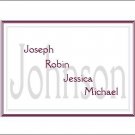 Family Names #7 Personalized Note or Thank You cards